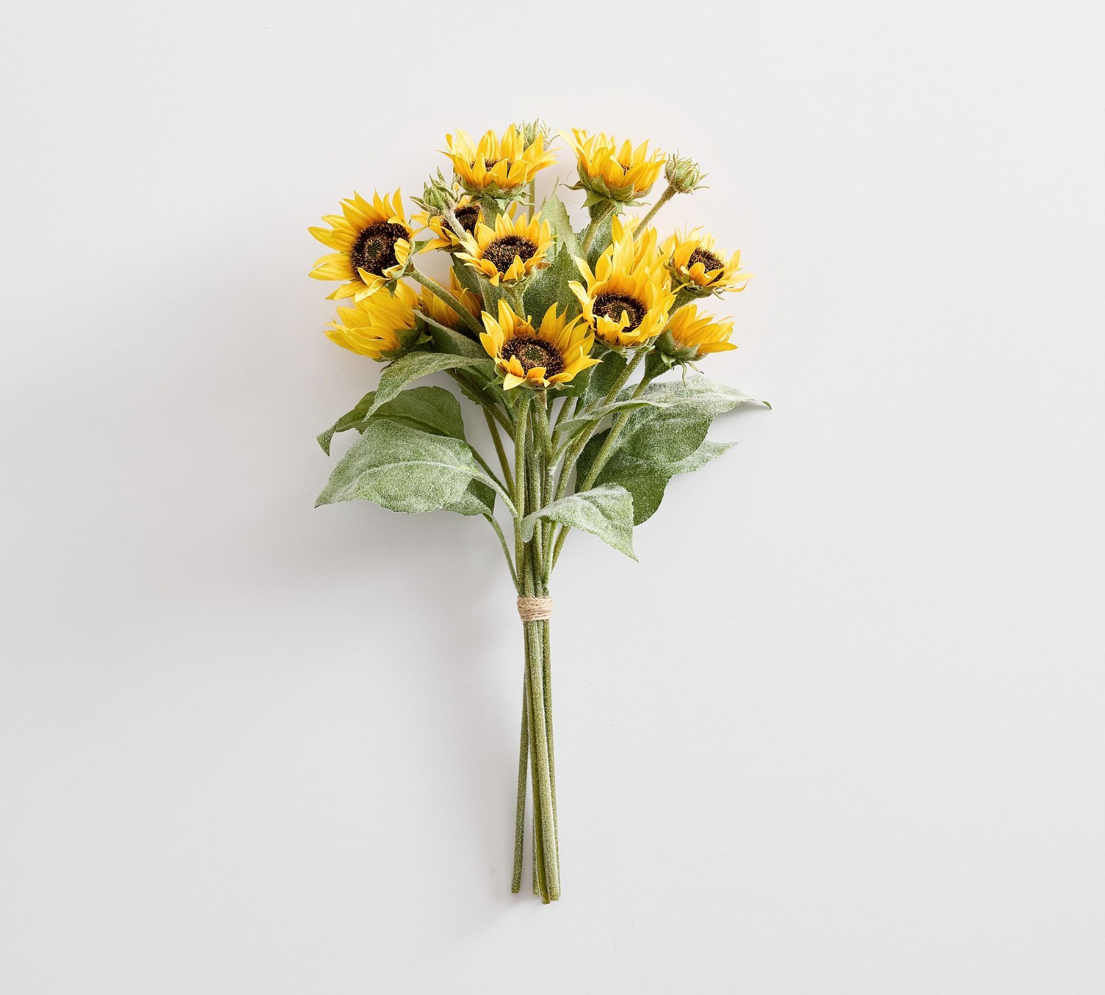 NEW Pottery Barn Faux Mini Sunflowers Bunch Bundle Stems Vase Decor NWT