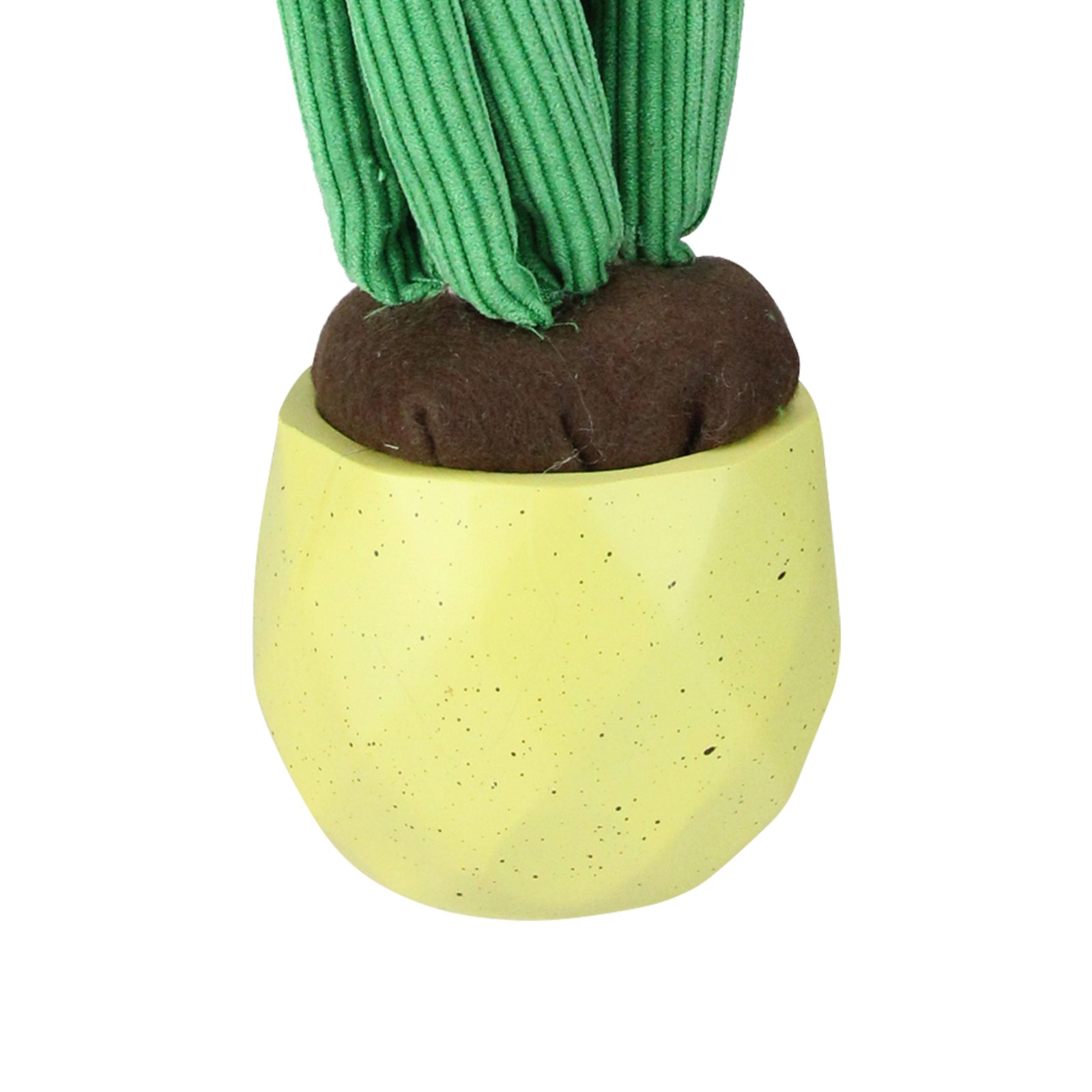 Northlight 10.5″ Artificial Plush Dual Cactus in Yellow Pot Table Top Decoration