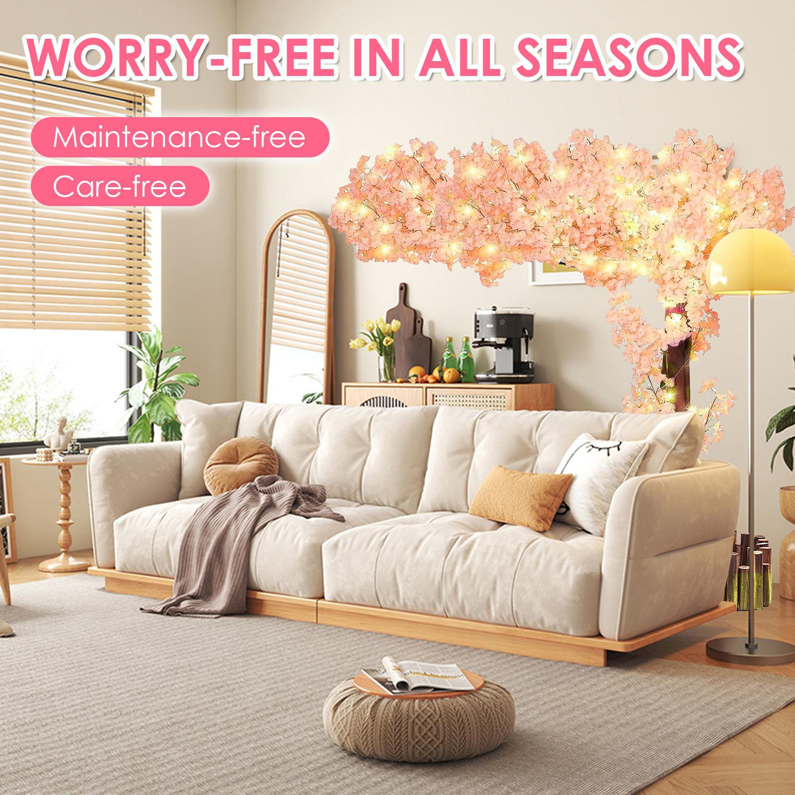 Artificial Cherry Blossom Tree Sakura Tree Decor Cherry Blossom Vines USA