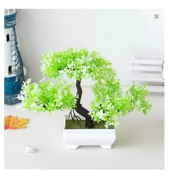 Artificial Bonsai Tree Potted Plant Fake Flowers Home Table Garden Decoration