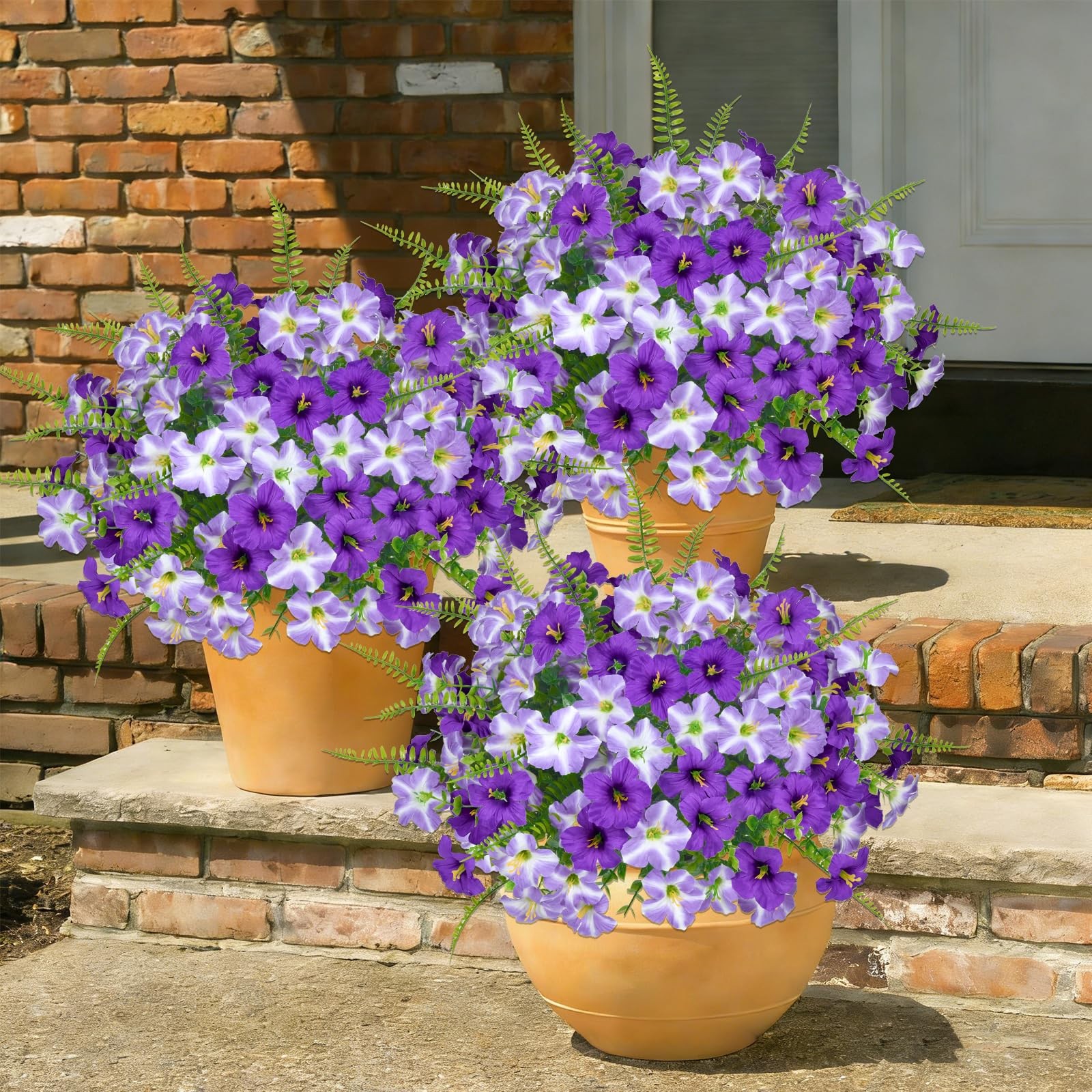 9 Bundles Artificial Plants Fake Flowers for Spring Decoration Vase Silk Purp…