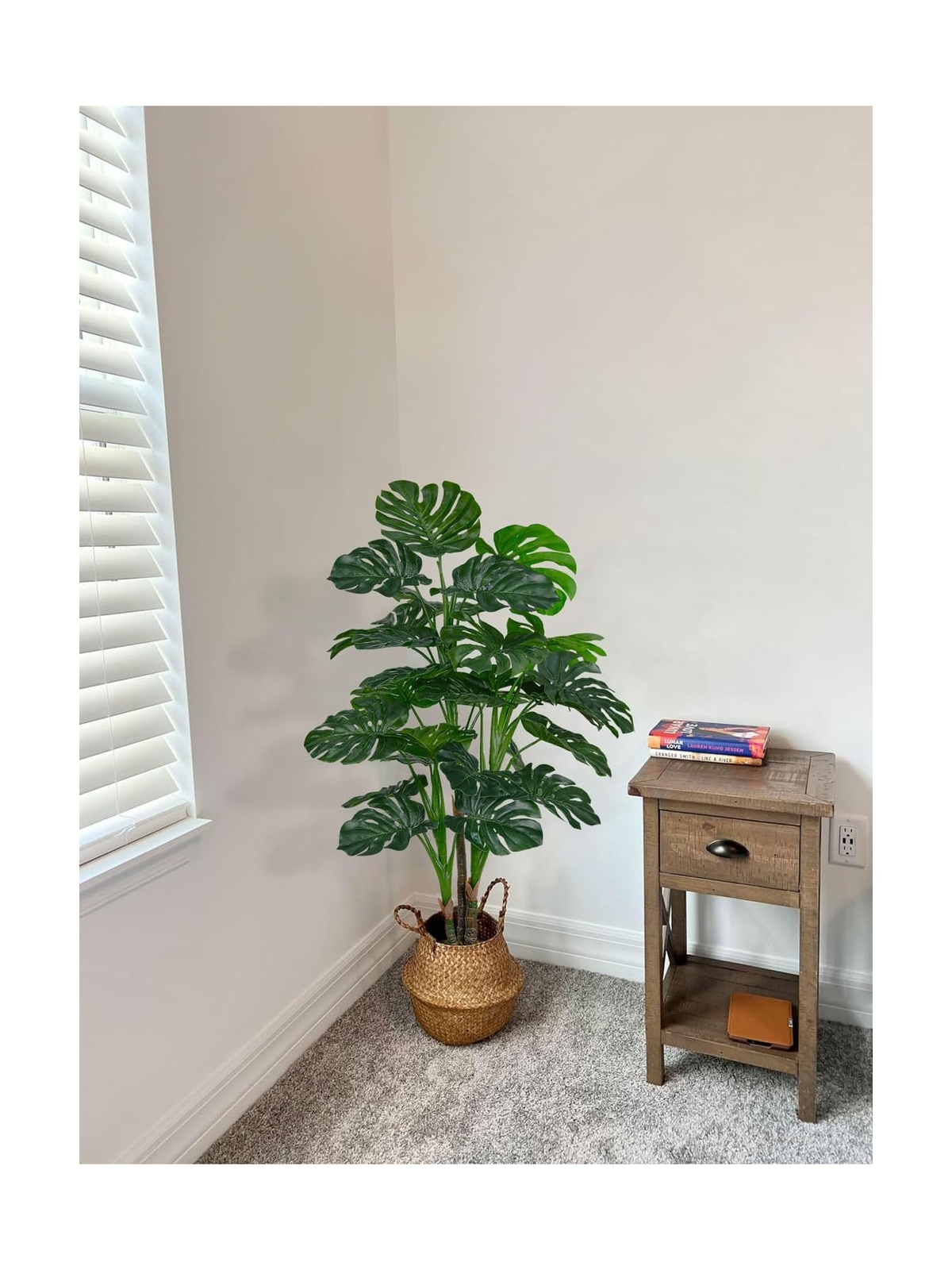 Aveyas 54” Tall Large Artificial Monstera Deliciosa Plants, 4.5 Feet Faux Sw…