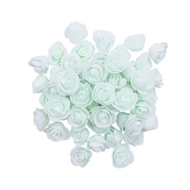 50~500Pcs 3.5Cm PE Foam Rose Head Artificial Flower for Wedding Birthday Party H