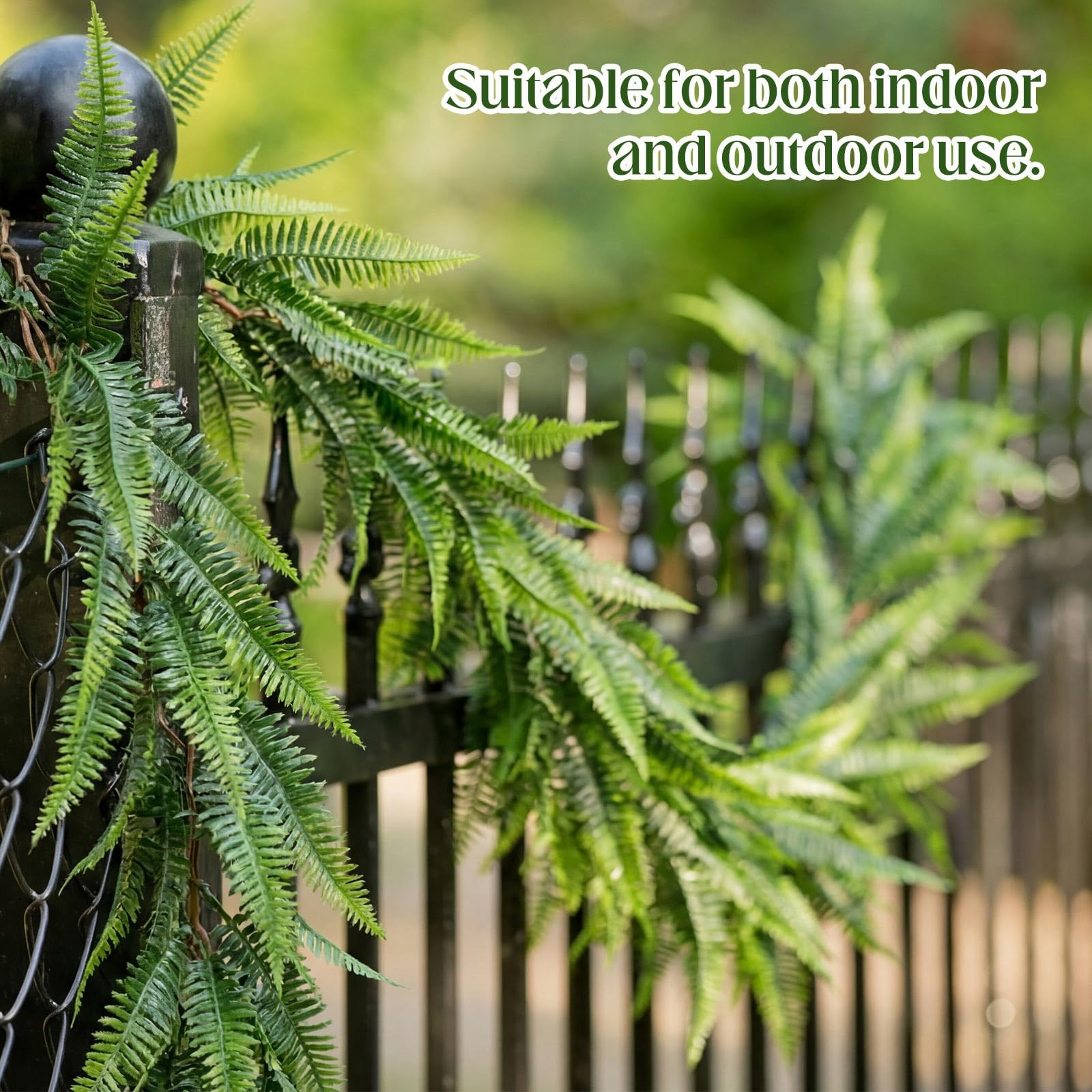 2 Pack 6ft Artificial Greenery Garland Hanging Boston Fern Garlands Lifelike …