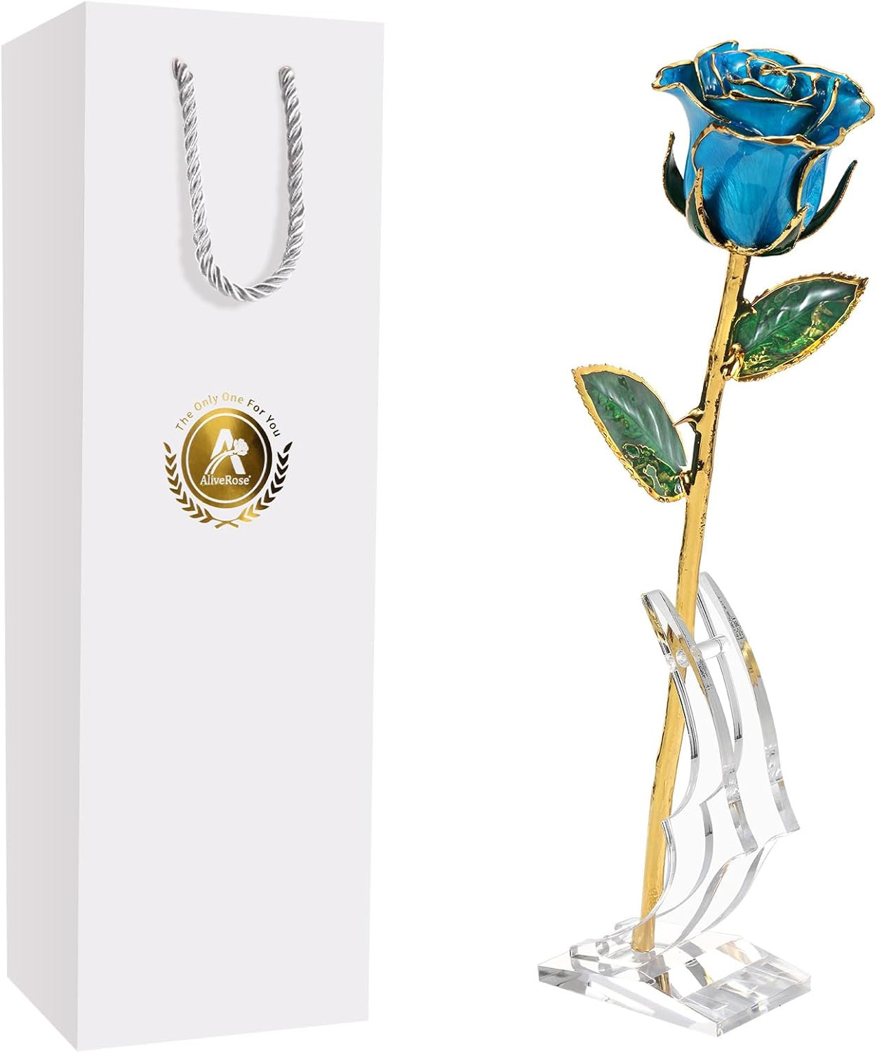 24K Gold Rose, Golden Rose Made from Real Rose – Unique Design Dipped Rose for A