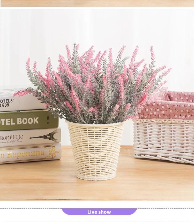a Bunch of Provence Lavender Plastic Artificial Flowers False Plants Wedding Hom