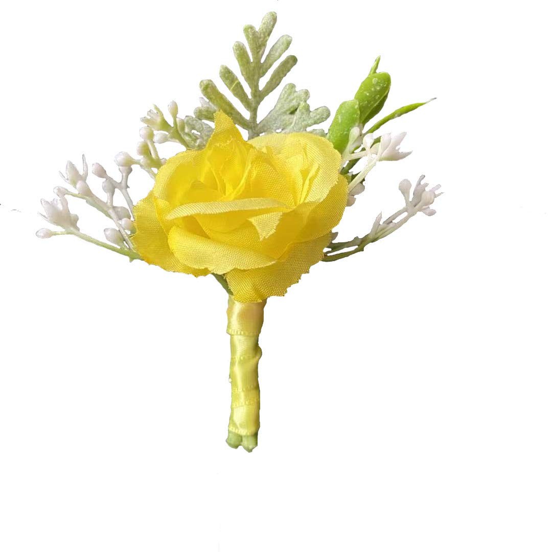 6Pieces/lot Groom Boutonniere Man Women Bride Wrist Corsage Artificial Weddin…