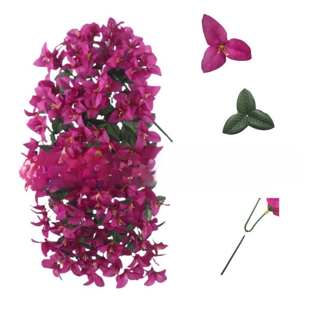 Silk Bougainvillea Vine Garland – Vivid Gradient Colors for Indoor Outdoor Use
