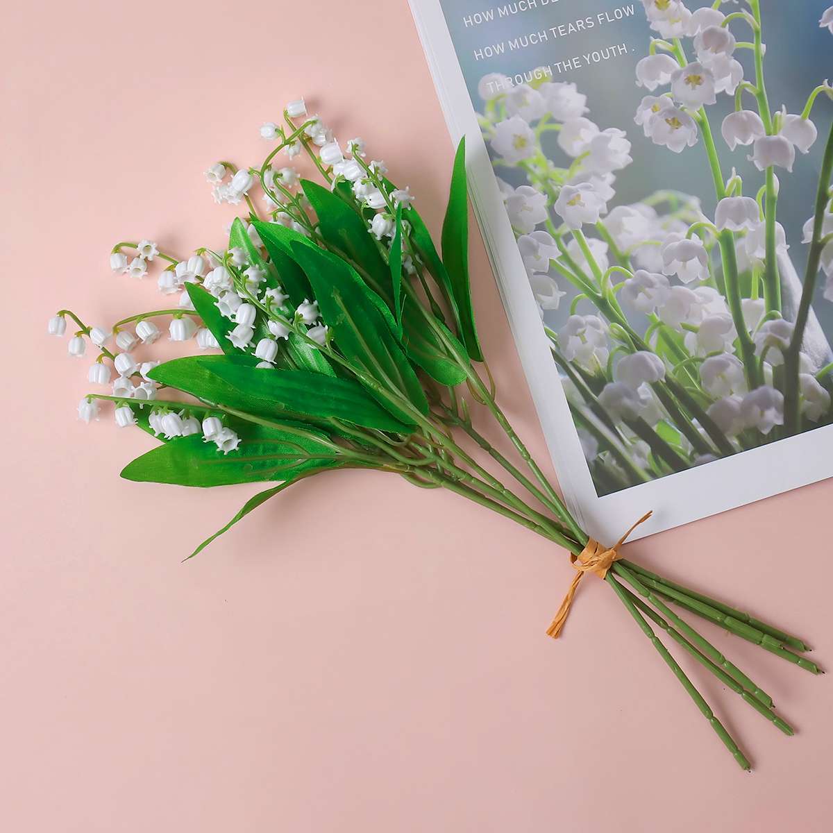 24PCS Artificial White Lily Of The Valley Flowers Bouquet Party Home DIY Decor