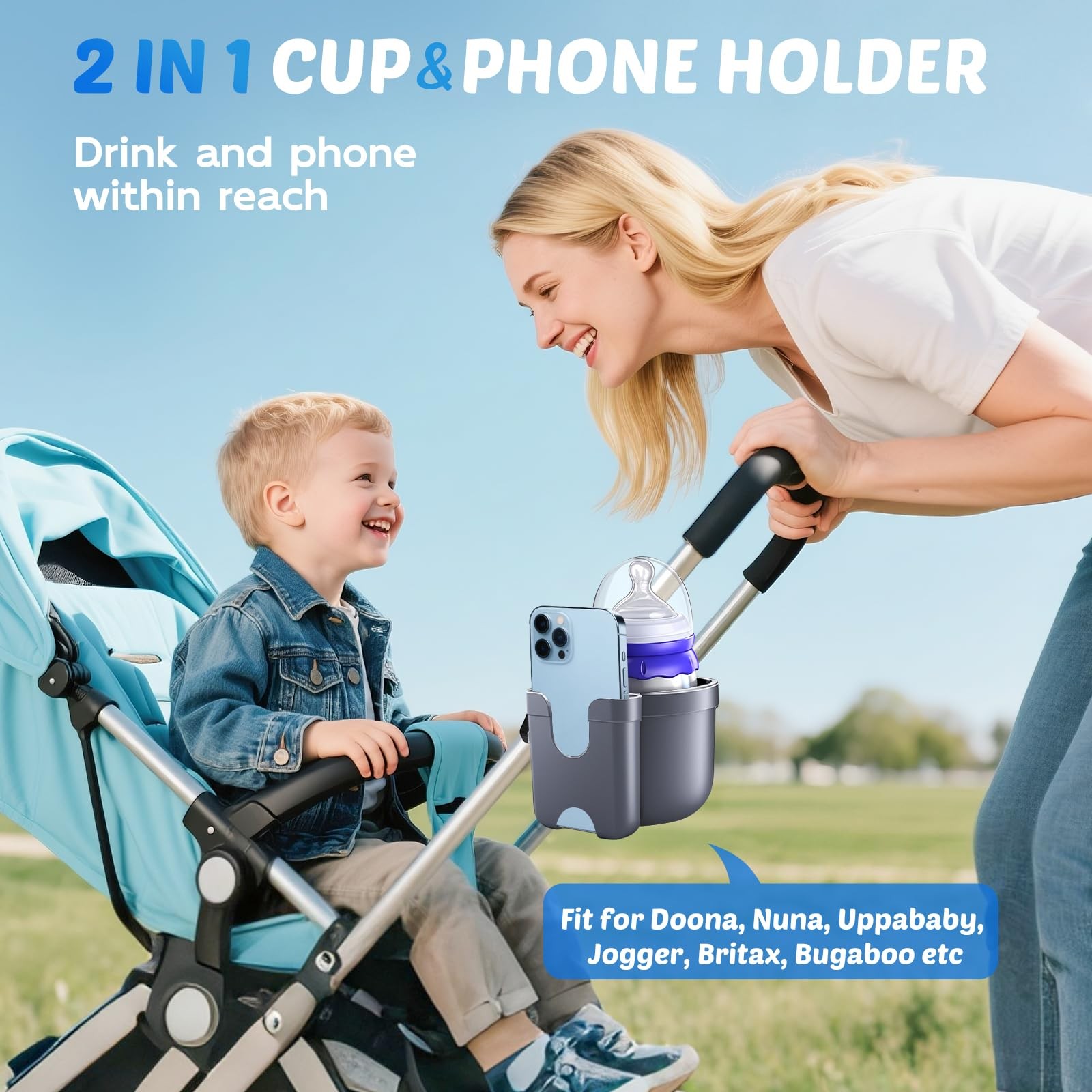 Cup Holder for Walker: Stroller 15*11*10cm, Gray