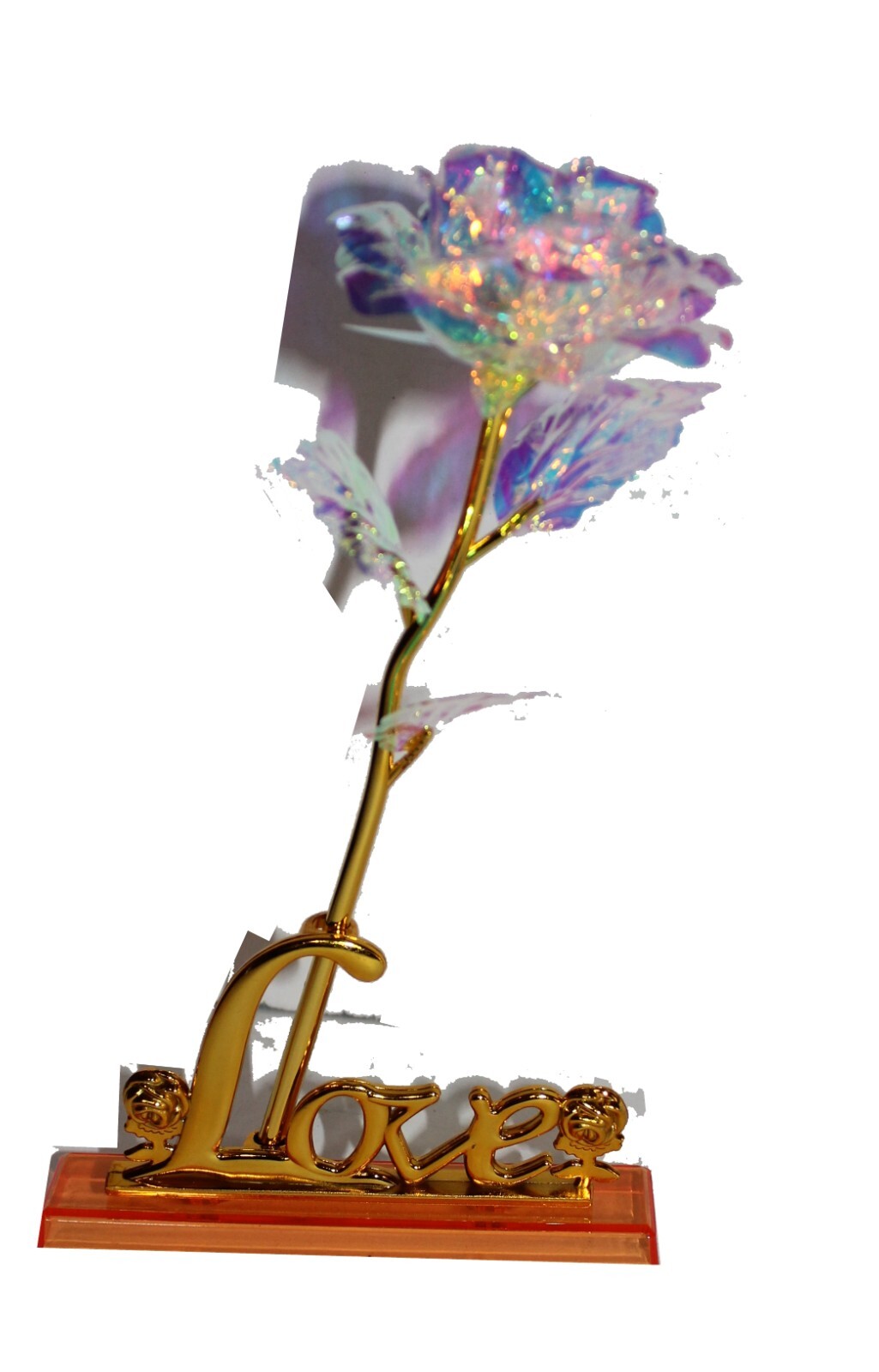 Mothers Day Light Up Rose Flower in Love Stand Great Gift Valentines Anniversary