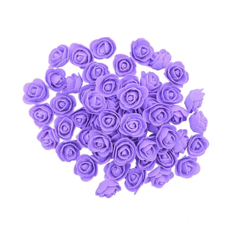 50~500Pcs 3.5Cm PE Foam Rose Head Artificial Flower for Wedding Birthday Party H