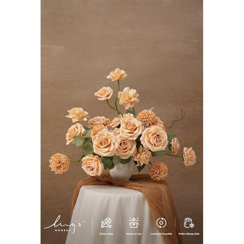 Silk Foam Flowers Bouquet Set Home Wedding Decor Centerpieces & Arrangements New