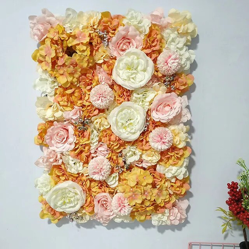 Artificial Rose Flower Wall Panel 40X60 Cm Living Room Decor Floral Backdrop