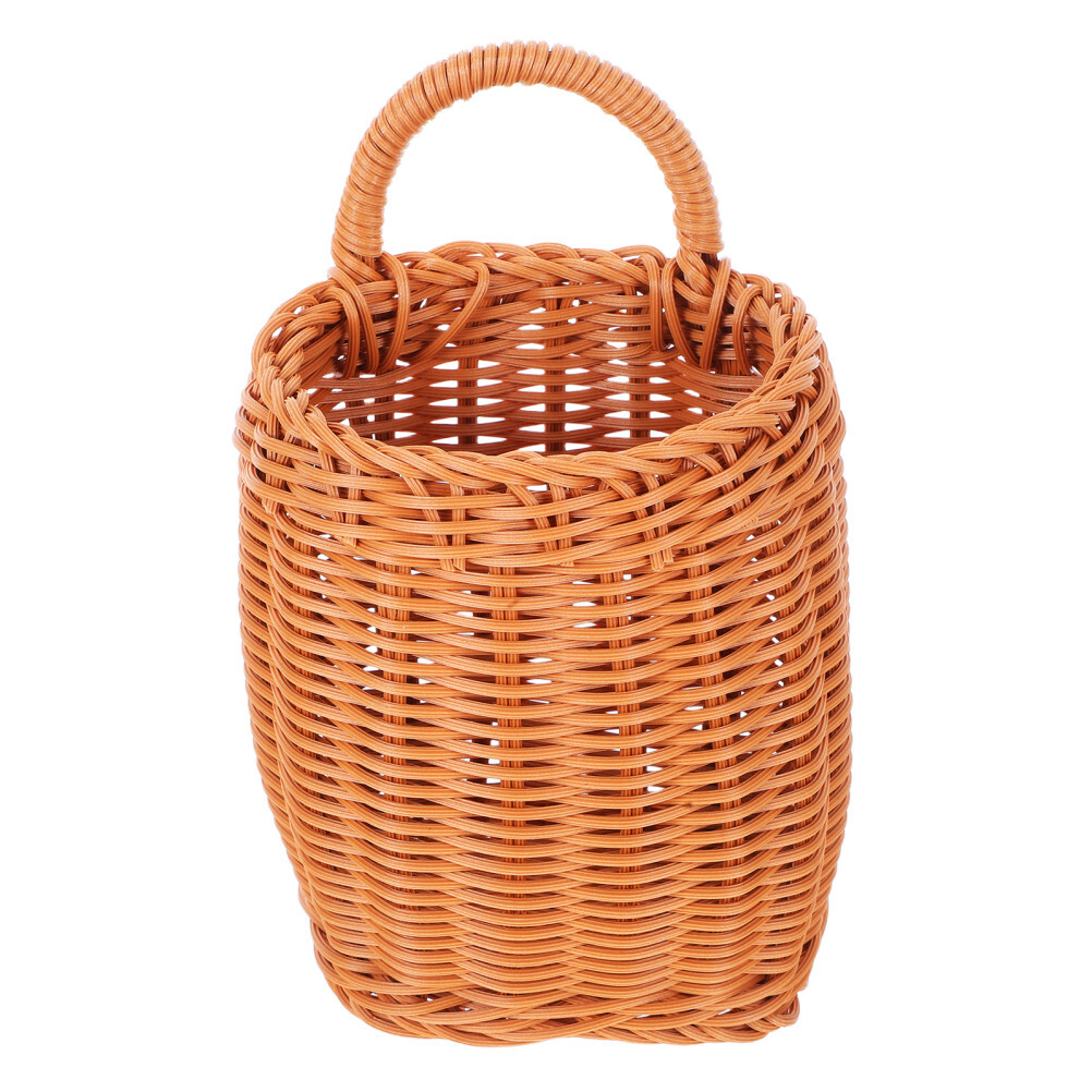 Hanging Wall Wicker Basket Front of Door Kitchen Storage Child