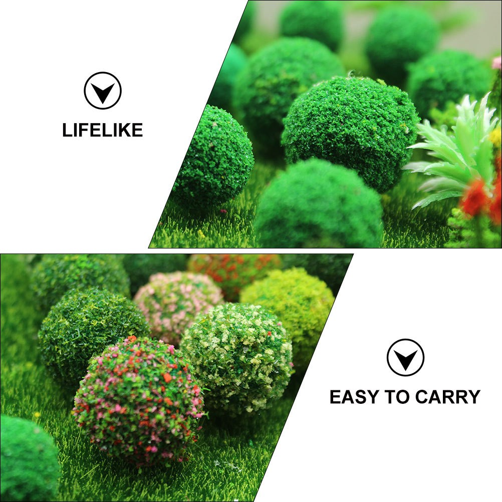 50Pcs Reusable Miniature Plant Ball Multi Color Simulated Flower Cluster Decor
