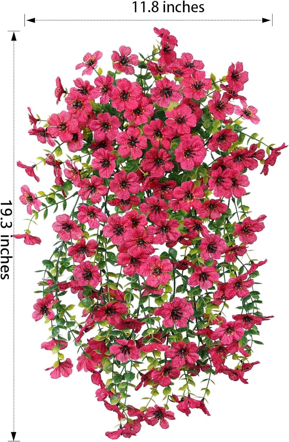 Realistic Outdoor Fake Flowers – 2Pcs Hotpink Daisy Arrangement for All Seasons