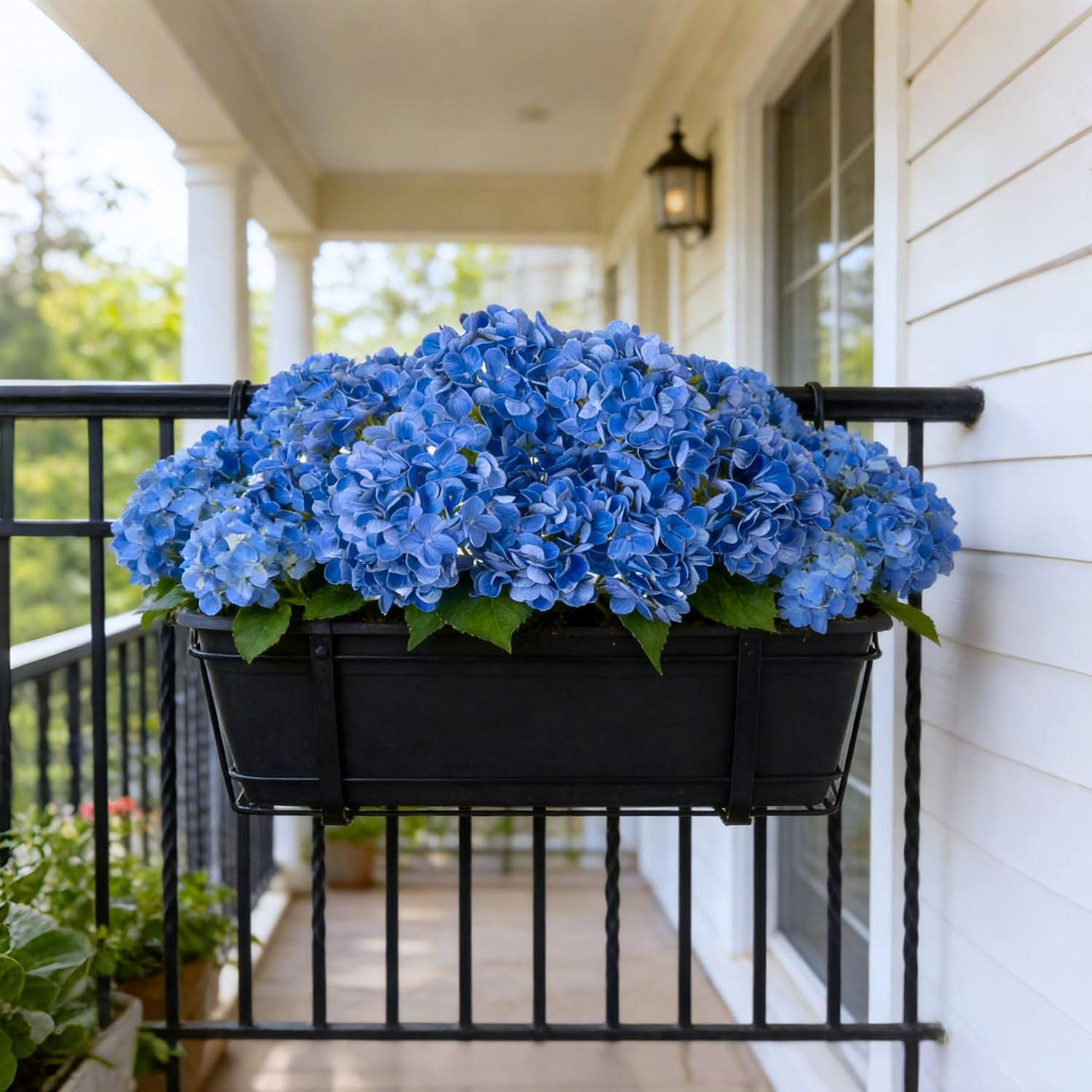 Real Touch Faux Blue Hydrangea Bouquets – 3pcs 18″ for Weddings & Decor