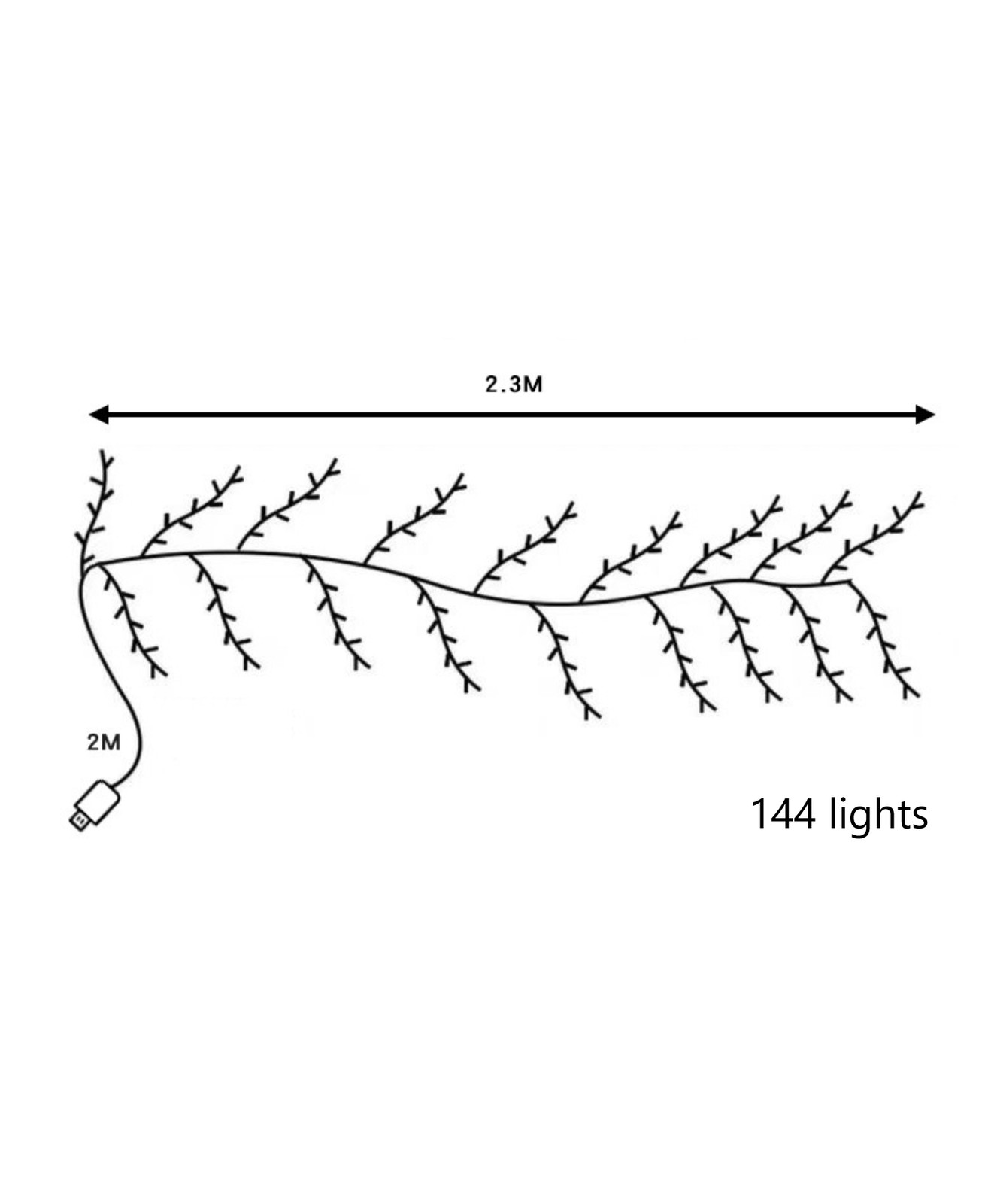 Vines for Room Decor with Remote Control On/Off Timmer Dim, 7.5 FT, 144 LEDs