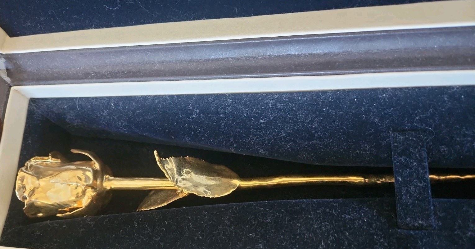 The Eternity Rose Real Rose Flower Dipped in 24K Gold with Box