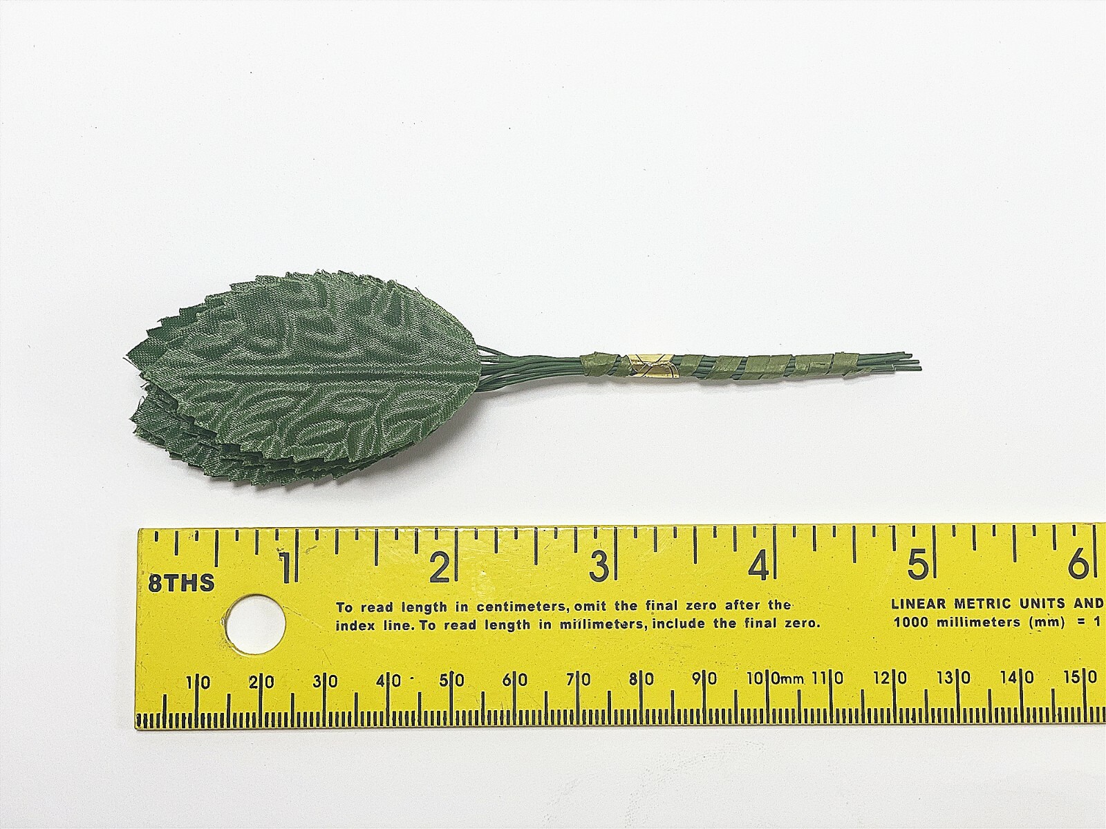 Silk Leaf Green/White Artificial Leaves DIY Corsage Boutonniere Accessory Flower