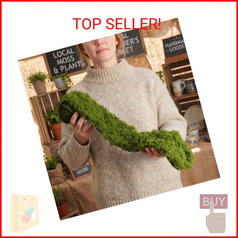 USMOLA Fake Moss Mat, Artificial Moss Table Runner for Wedding Decor Table Cente