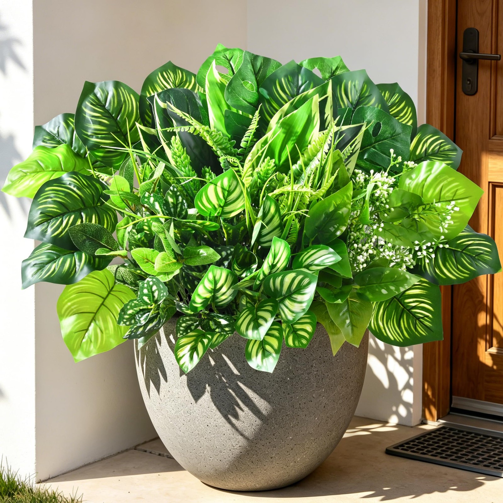 Fake Artificial Plants Outdoor UV Resistant Artificial Flowers Large Bunches …