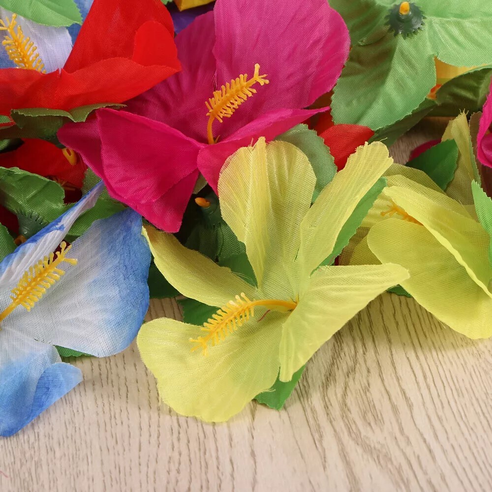 36 Pcs Fake Flower Tropical Party Decoration Supplies Artificial Flora Desktop