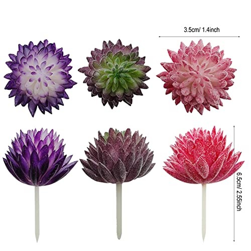 10 PCS Artificial Succulent Plants, Mixed Color Artificial Succulents Picks