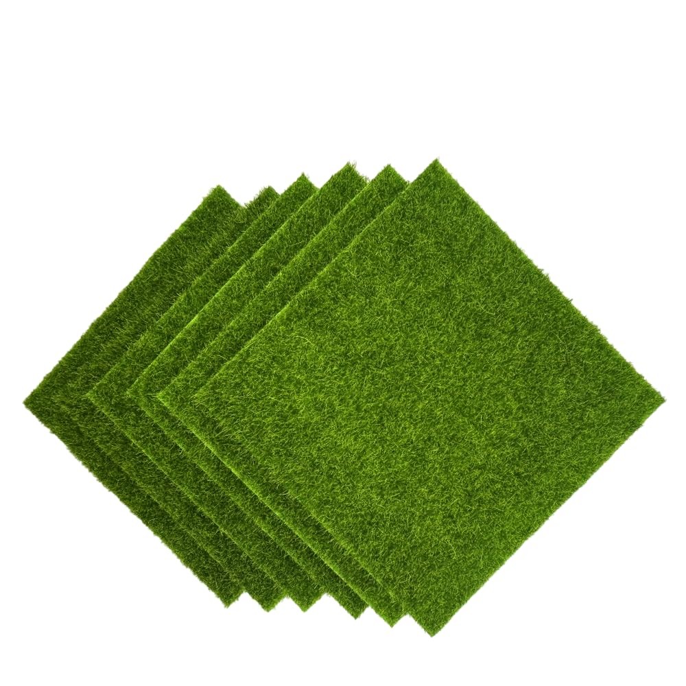 6×6 Inches Artificial Grass for Miniature Crafts Decorations Miniature
