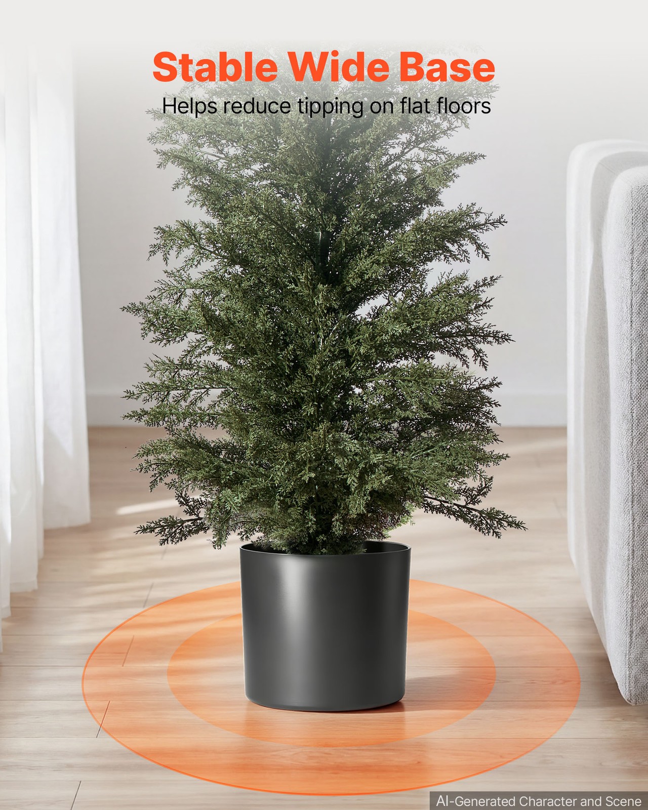 VEVOR Artificial Topiary Cedar Tree 8 ft Set of 2 with Pot Greenery Decor PE