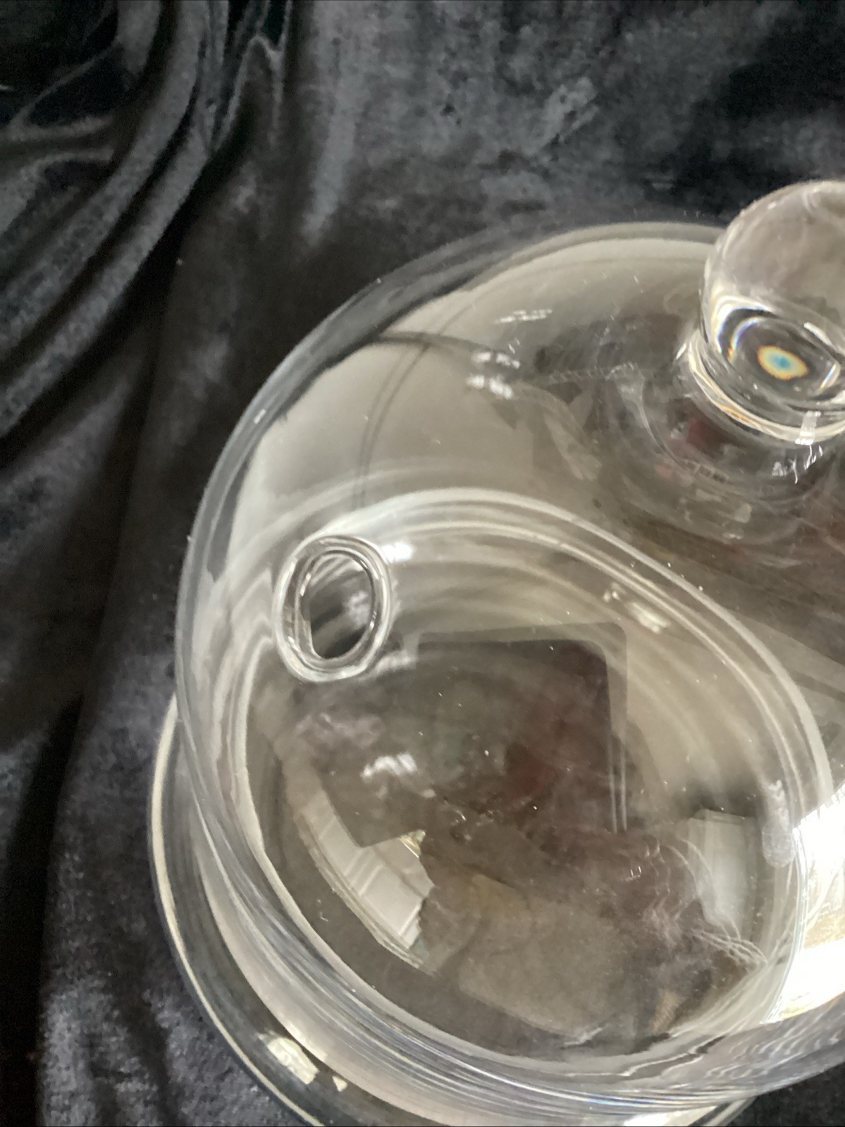 7×7 inches Glass Cloche and Base Small Terrarium with 2 Air Holes Display Case