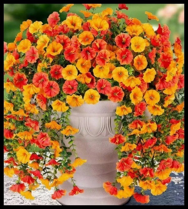 UV Resistant Faux Silk Morning Glory Hanging Flowers for Outdoor Decor