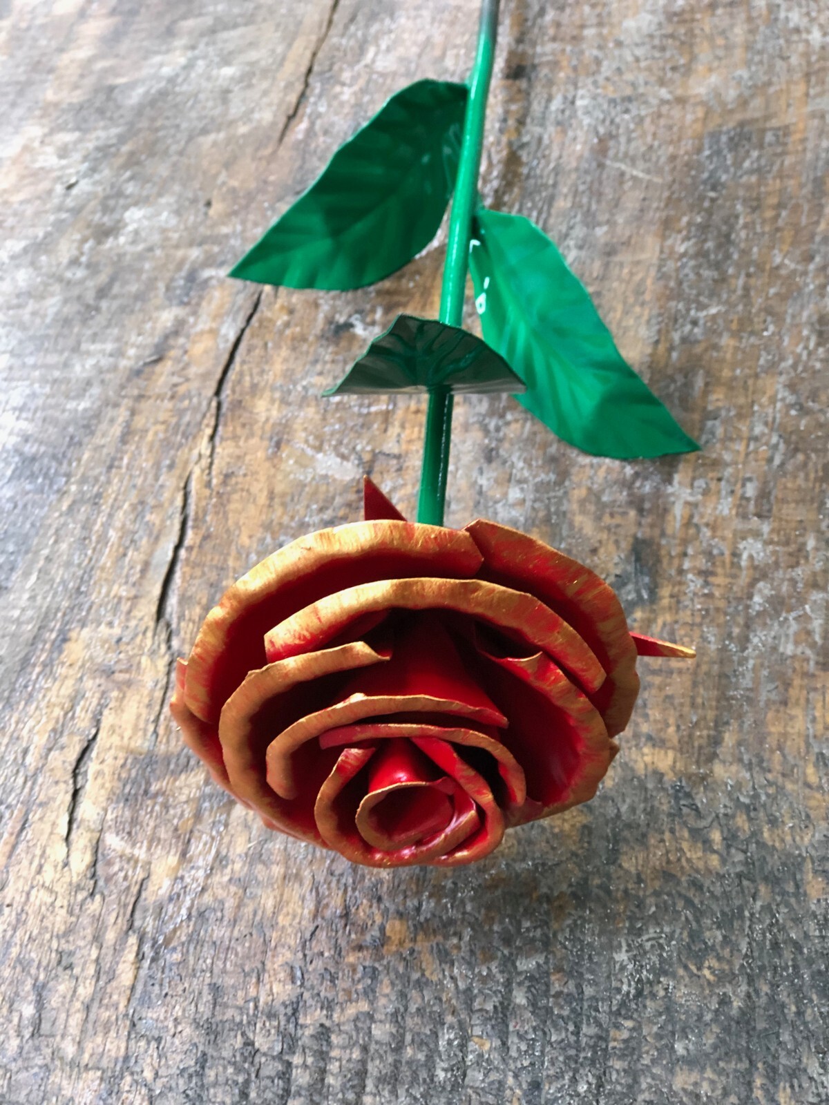 flower rose golden color dekoration floral metal roses steel for a gift