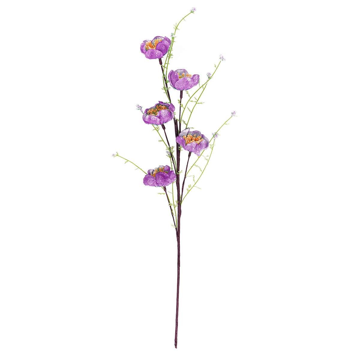 Glitter Artificial Poppy Stems Multicolor Floral Branches Home Vase Table Decor