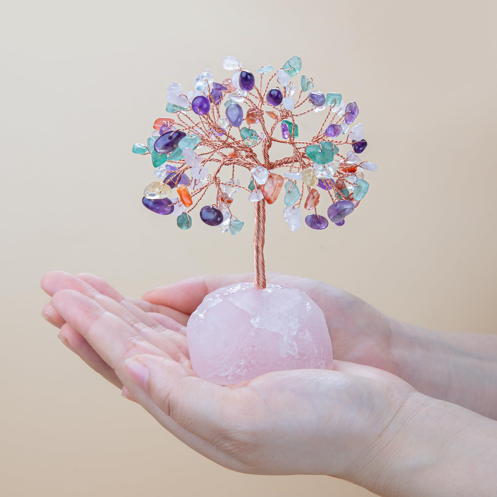 7 Chakra Healing Crystals Stones Tree of Life, Feng Shui Money Tree,Little Fa…