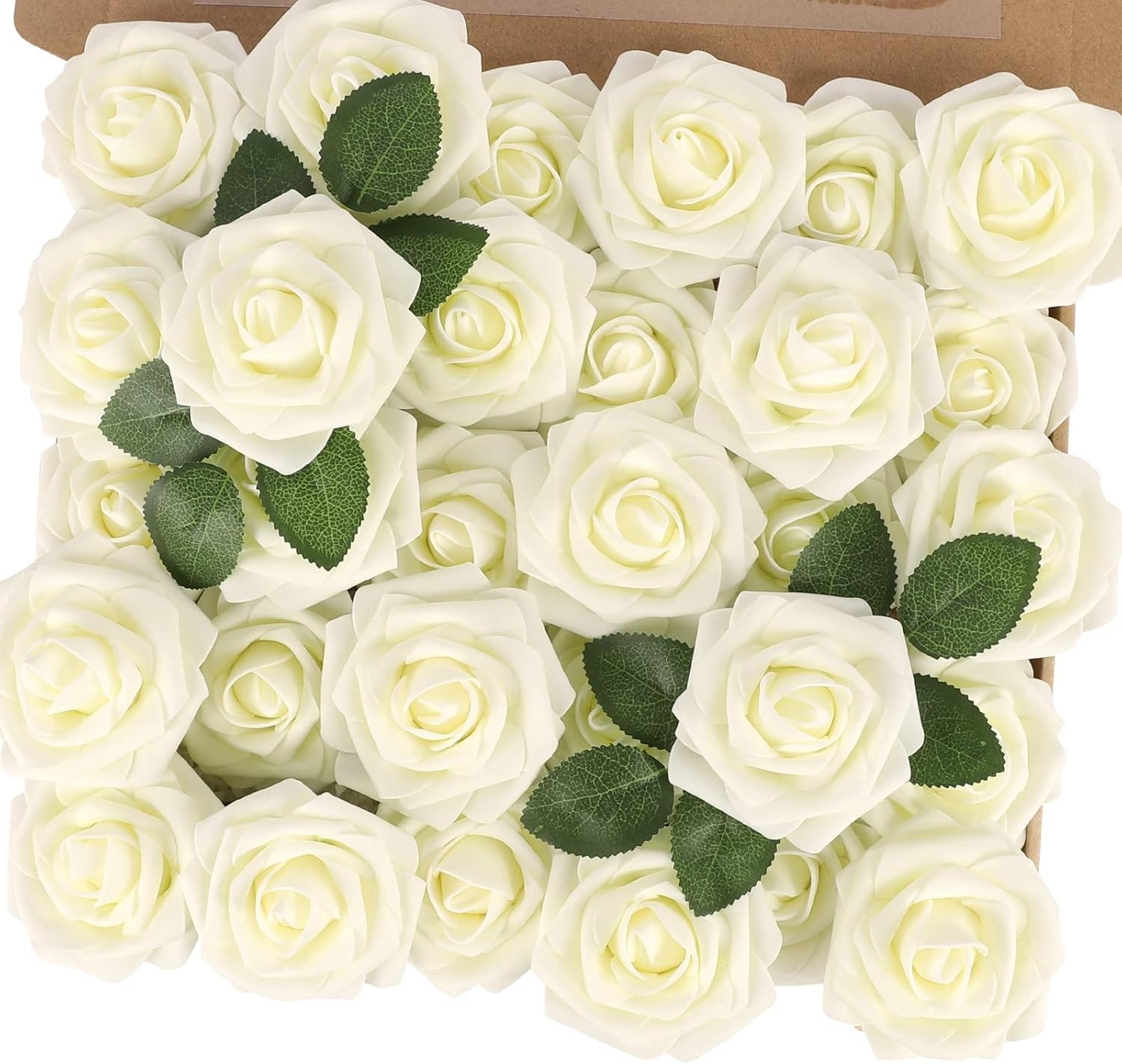 Artificial Flower Roses 30PCS Real Looking Fake Roses with Stem Foam Flowers …