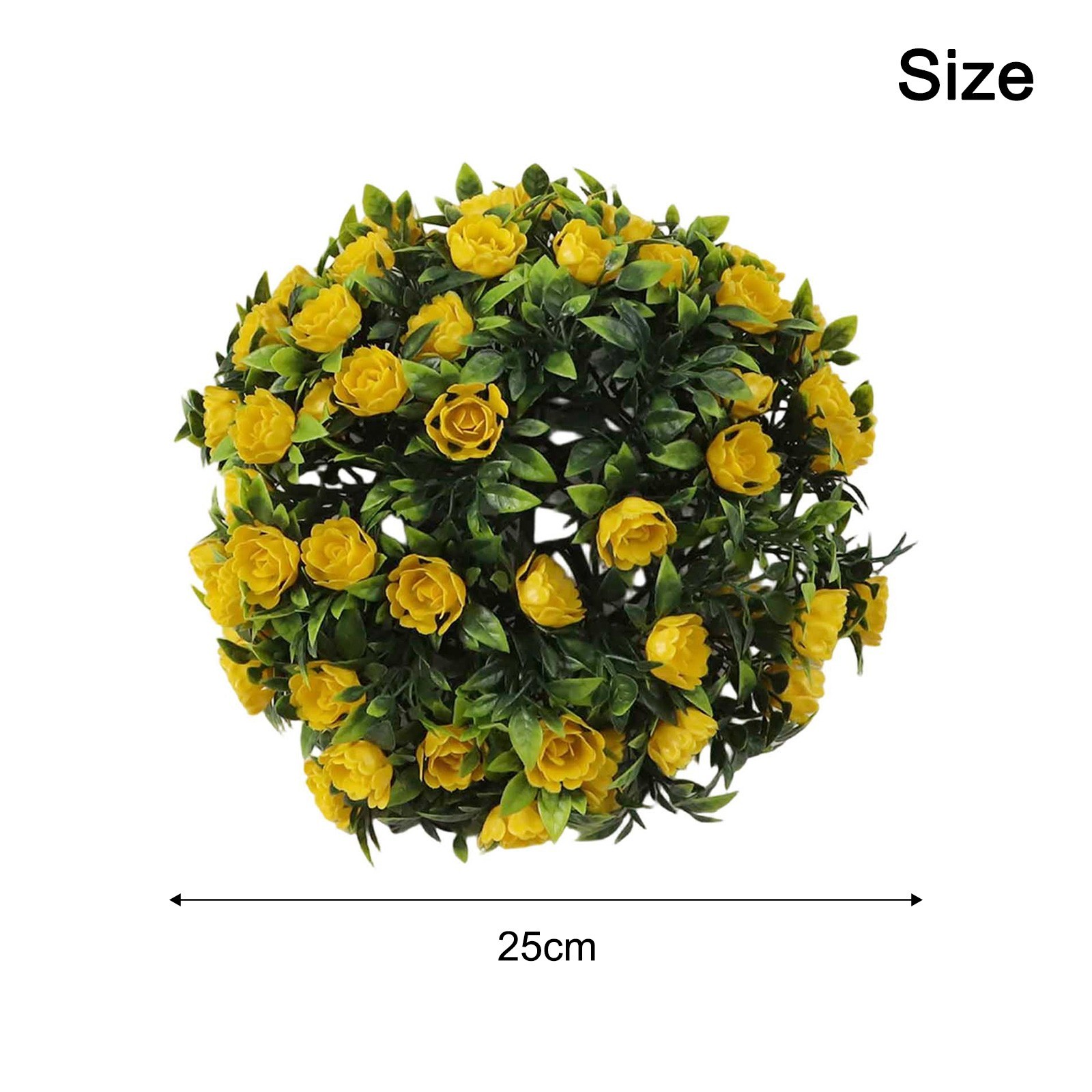 Set of 2 Faux Plant Balls Artificial Flower Balls 25cm for Hanging Decoration
