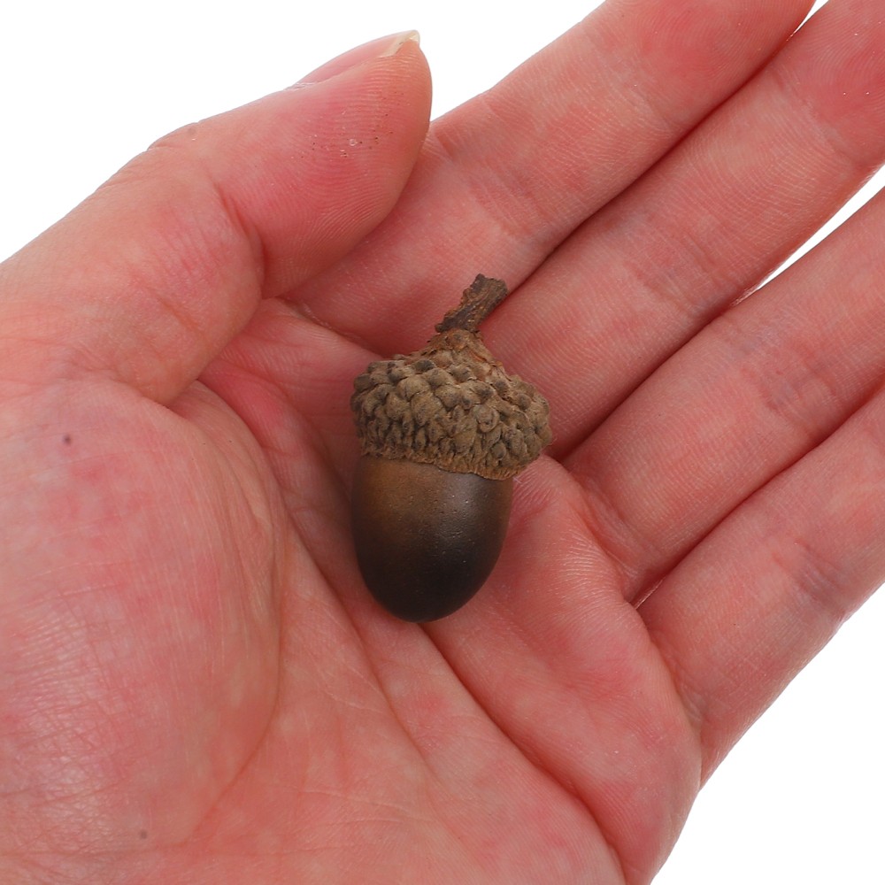 60Pcs Reusable Artificial Acorns Light Brown for Kitchen Party and Wedding Decor