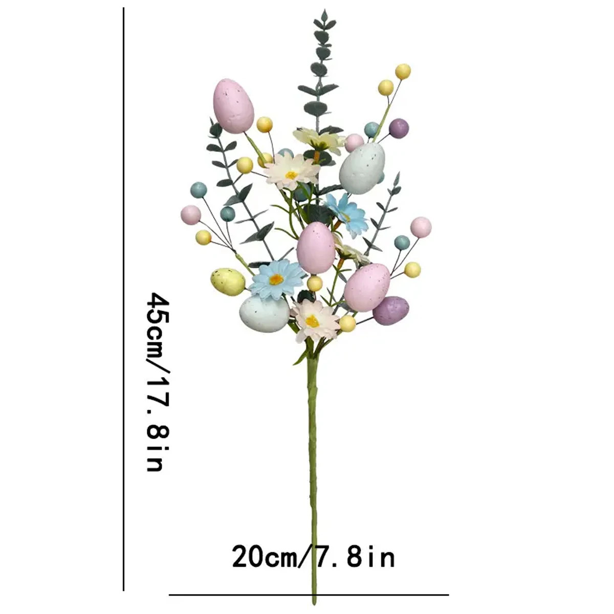 Easter Egg Flower Pick Stem Daisy Berry Spring Branch Easter Bouquet Decor