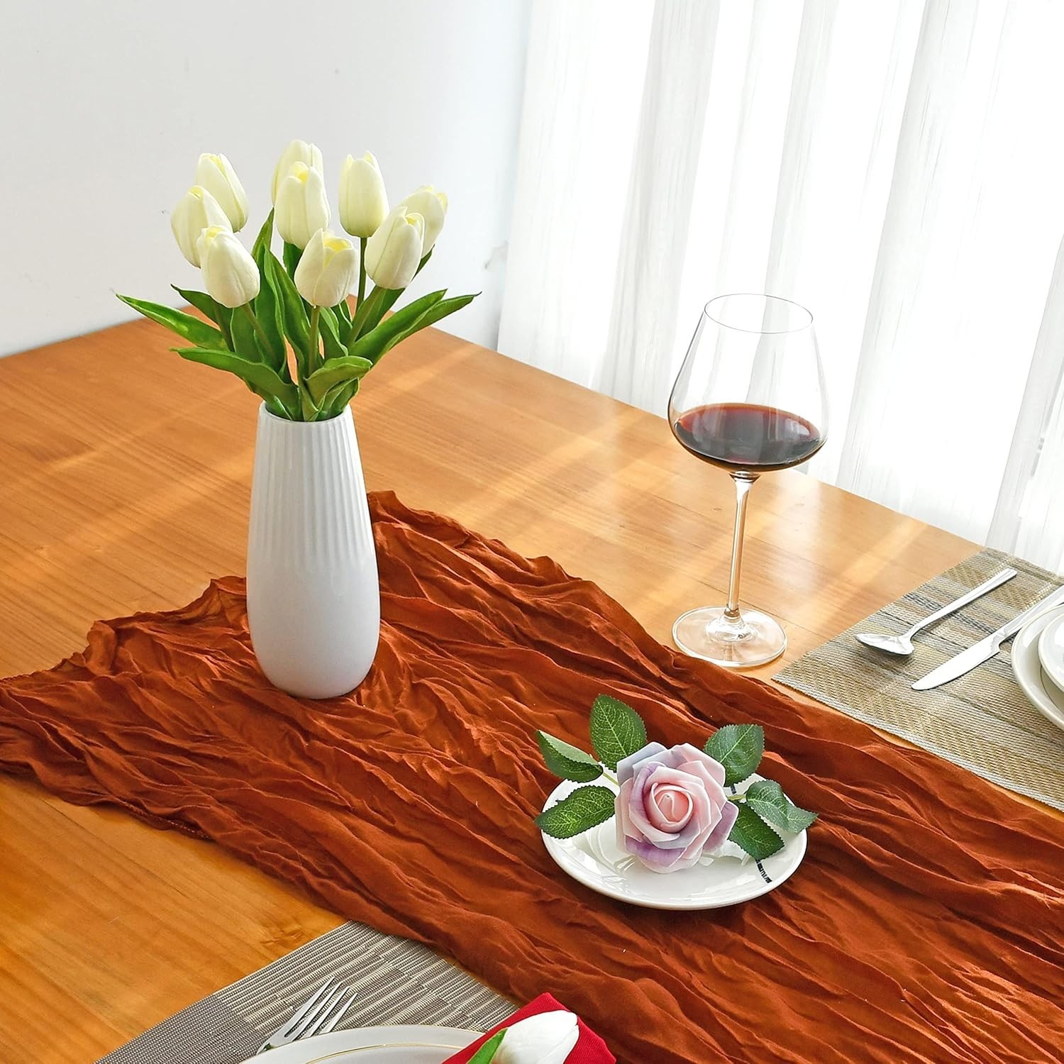 Lifelike PU Fake Floral Stems – Kitchen & Dining Table