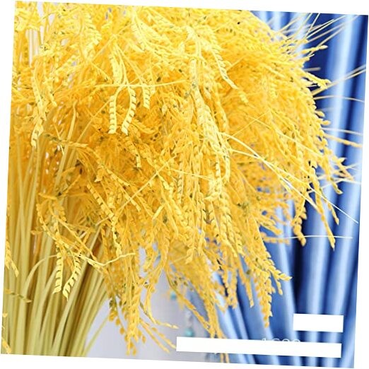 Fake Grain Plant Artificial Paddy Rice Flowers Natural Plants for Home Yellow