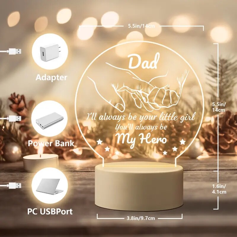 Personalized Night Light for Dad