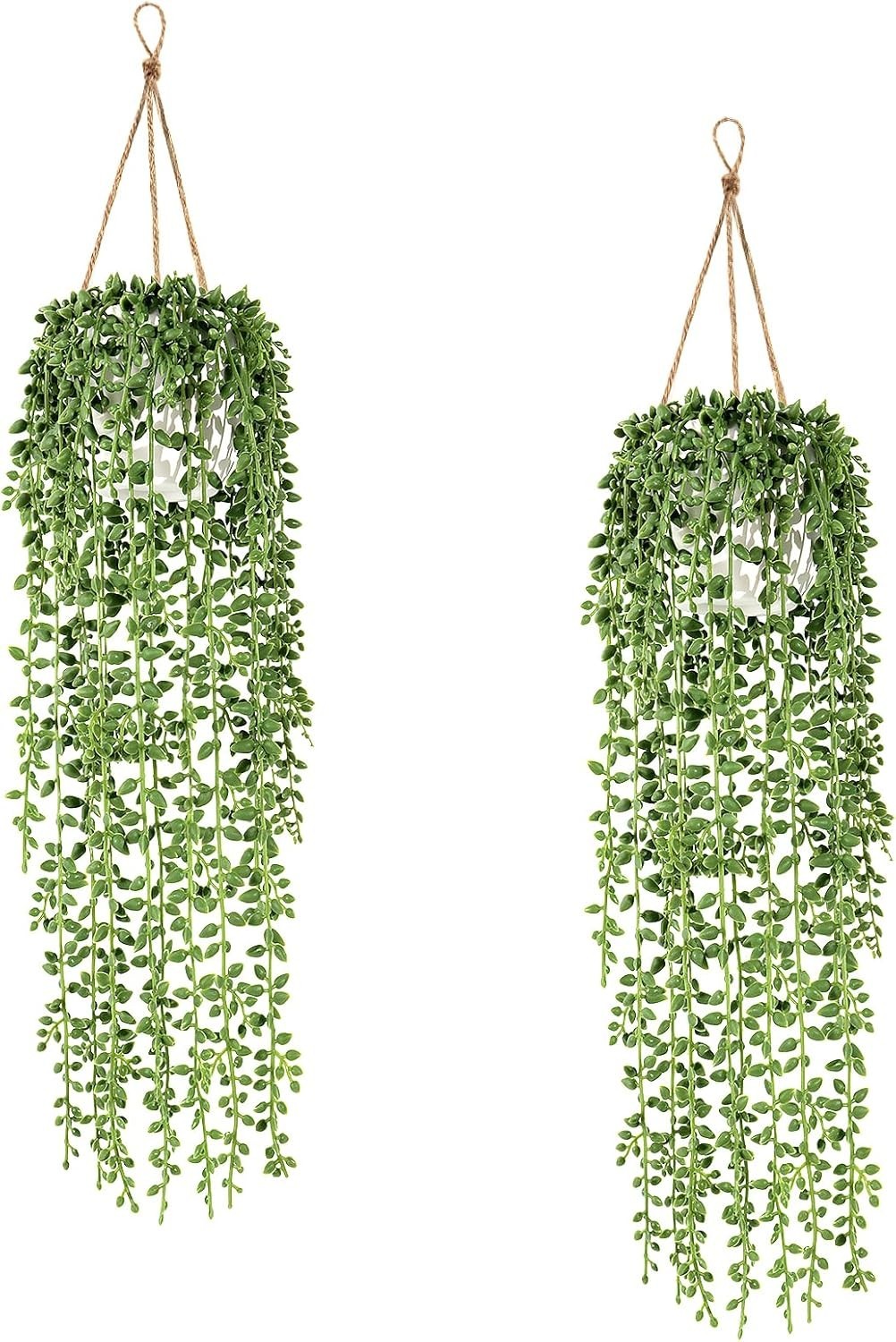 2 Pcs Fake Hanging Plants, Artificial Hanging Vines Plant, Faux Potted String…