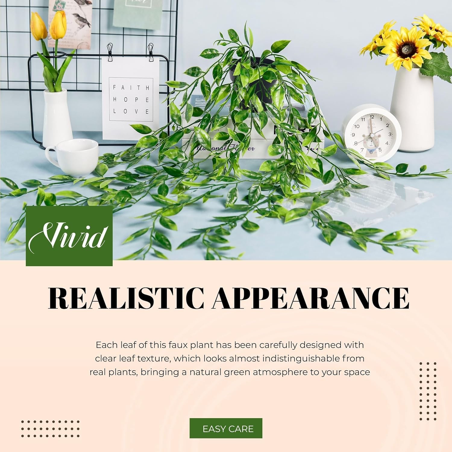Lifelike Small Faux Hanging Plants – Perfect Indoor Decor for Every Room