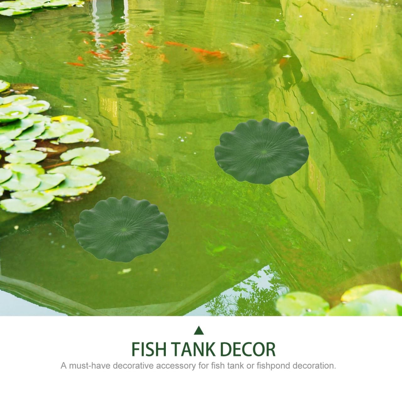 DOITOOL Artificial Lotus Leaves 11.02 Inch Floating Simulation Leaf 10 Pack f…