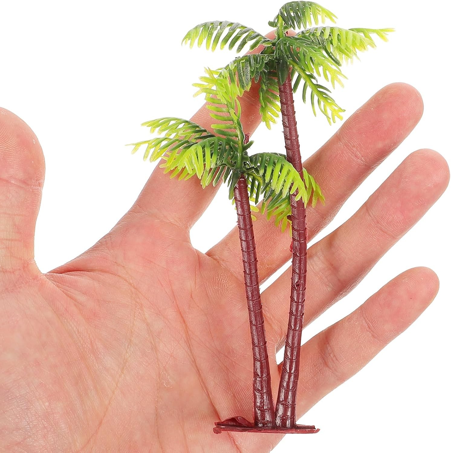 Amosfun 5Pcs Plastic Coconut Palm Model Trees Artificial As Shown