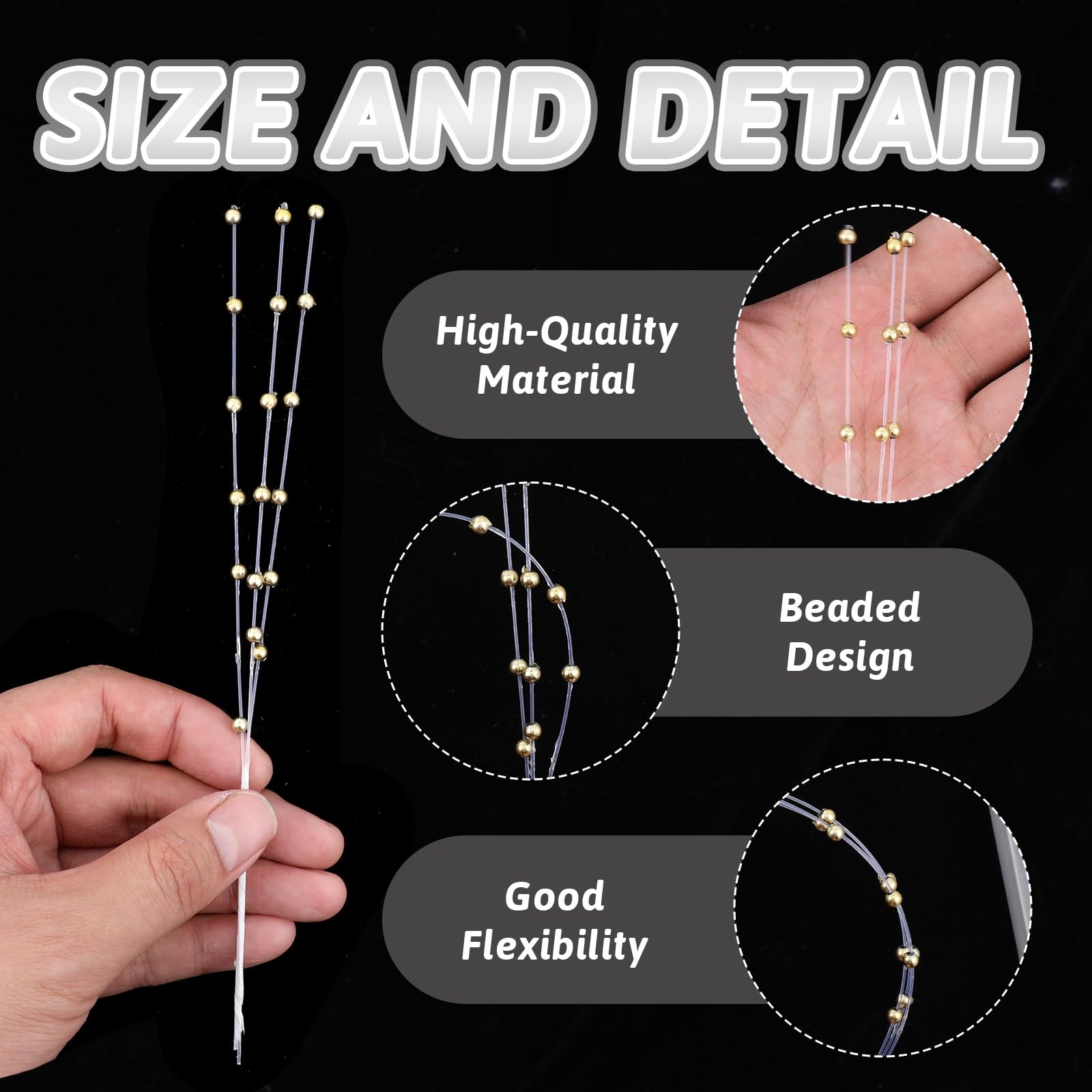 Bouquet 60 Pcs Pearl Floral Picks,Silver Flowers Stick Stems Bouquets,4mm Bea…