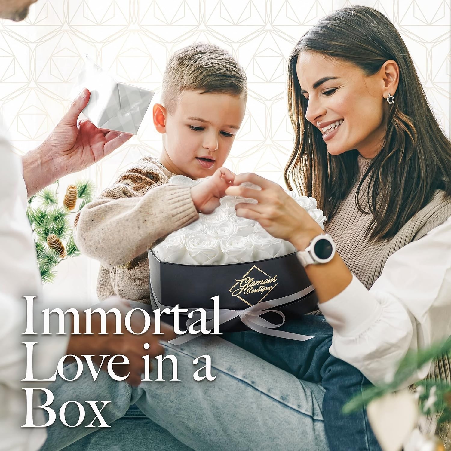 White Eternal Roses – Perfect Gift for Mother’s Day