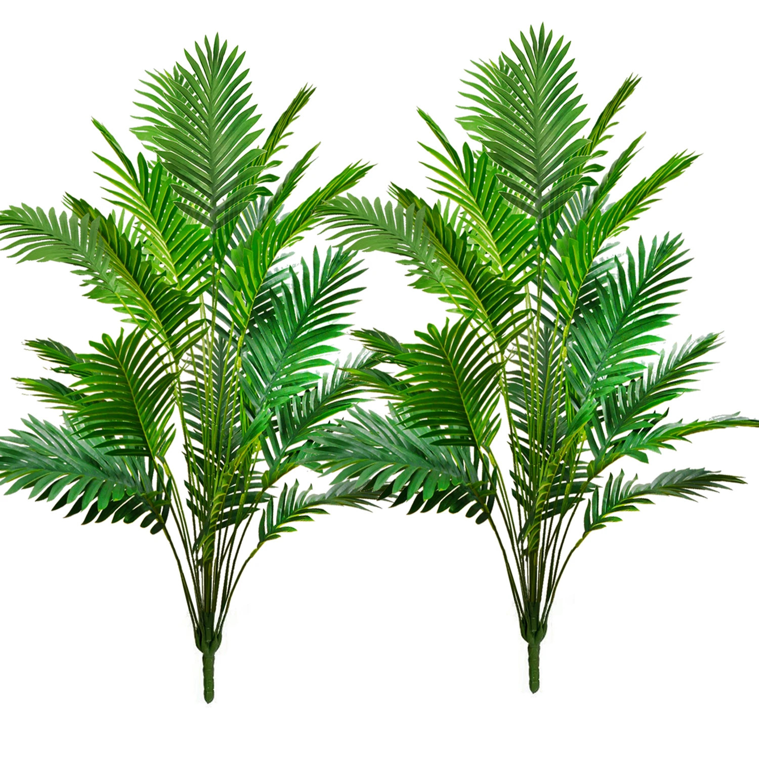 45-125CM Artificial Palm Tree Tropical Fake Plant Green Faux Palm Leaf Branch